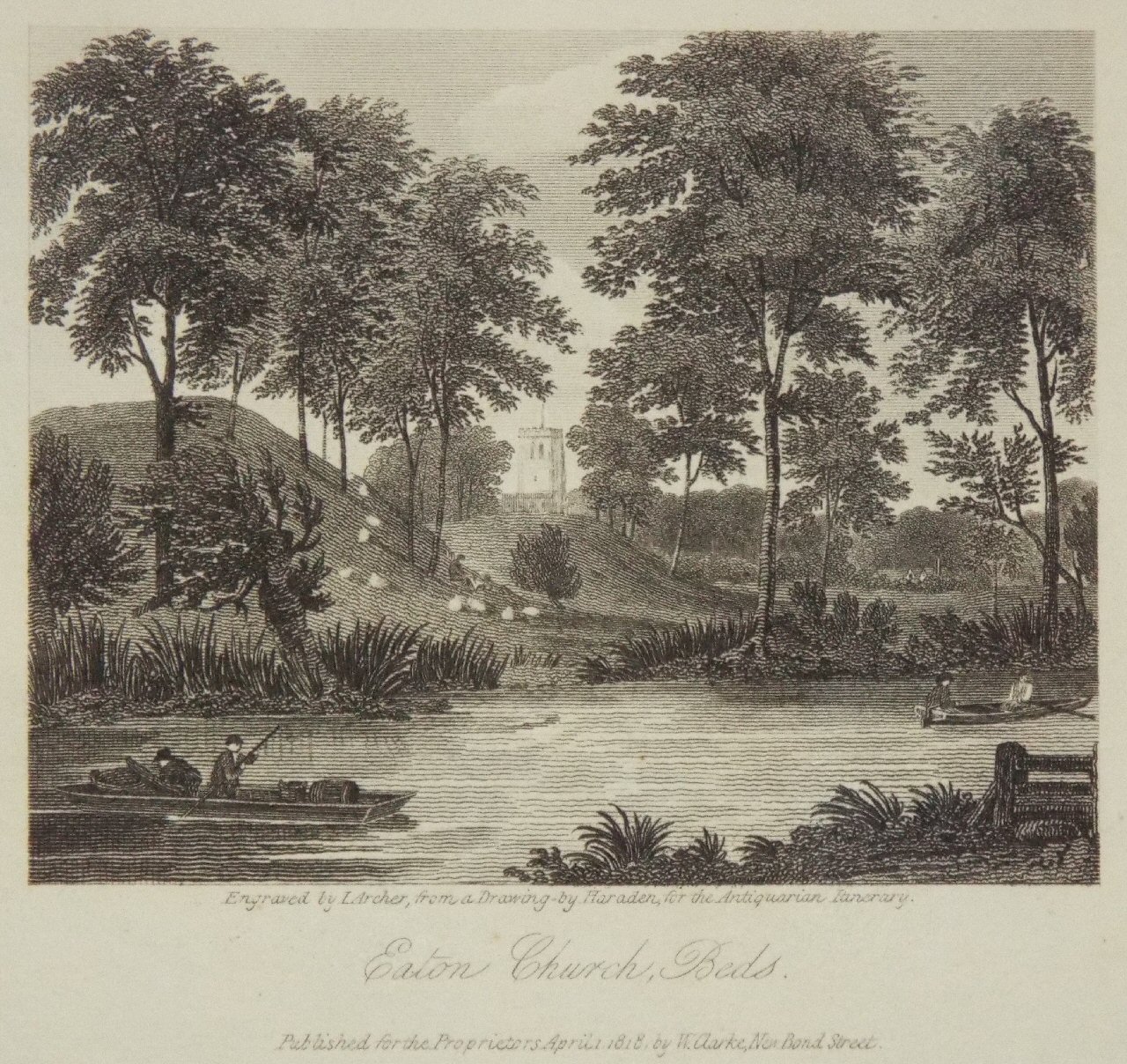 Print - Eaton Church, Beds. - Archer